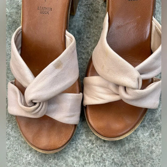 Mila Paoli pink twist platform sandals, size 9 - Picture 9 of 11